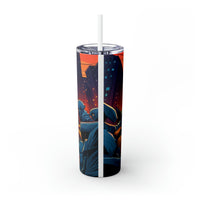 Zombie Apocalypse Skinny Tumbler with Straw, 20oz