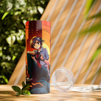 Zombie Apocalypse Skinny Tumbler with Straw, 20oz