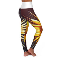 High Waisted Sunflower Burst Leggings!