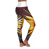 High Waisted Sunflower Burst Leggings!