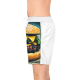 Hamburger Men's Mid-Length Swim Shorts (AOP)