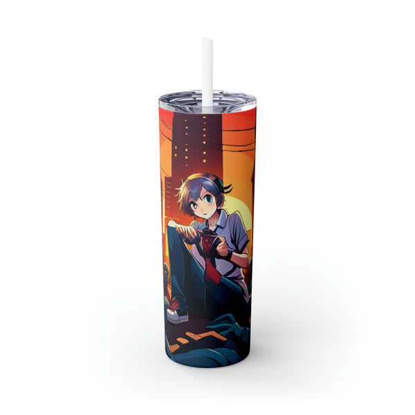 Zombie Apocalypse Skinny Tumbler with Straw, 20oz