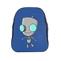 Invader Zim Blue Robot Gir School Backpack