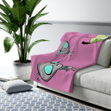 Invader Zim Pink Many Gir Sherpa Fleece Blanket