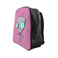 Invader Zim Pink Robot Gir School Backpack