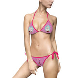 Rick and Morty Pink Women's Bikini Swimsuit