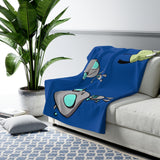 Invader Zim Blue Many Gir Sherpa Fleece Blanket
