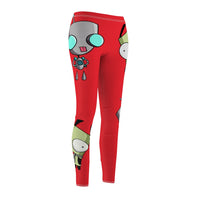 Invader Zim Red Gir Women's Cut & Sew Casual Leggings