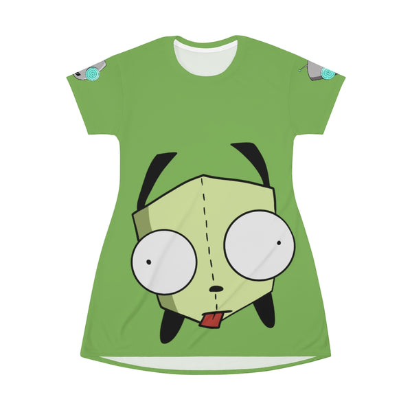 Invader Zim Green Gir T-Shirt Dress