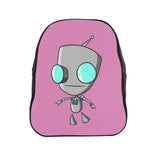 Invader Zim Pink Robot Gir School Backpack