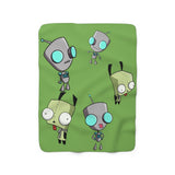 Invader Zim Green Many Gir Sherpa Fleece Blanket