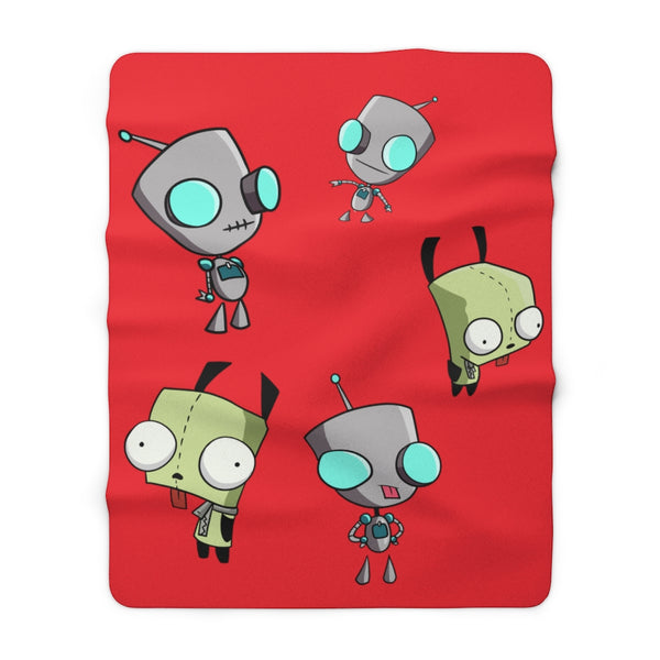 Invader Zim Red Many Gir Sherpa Fleece Blanket
