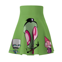 Invader Zim Green Women's Skater Skirt