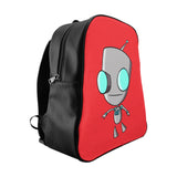 Invader Zim Red Robot Gir School Backpack