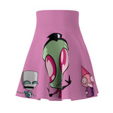 Invader Zim Pink Women's Skater Skirt