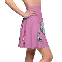 Invader Zim Pink Women's Skater Skirt