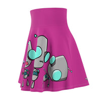 Invader Zim Fuschia Women's Skater Skirt