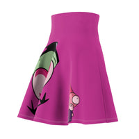Invader Zim Fuschia Women's Skater Skirt