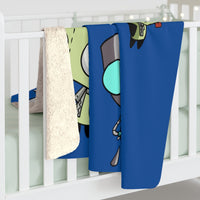 Invader Zim Blue Many Gir Sherpa Fleece Blanket