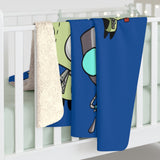 Invader Zim Blue Many Gir Sherpa Fleece Blanket