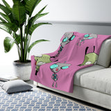 Invader Zim Pink Many Gir Sherpa Fleece Blanket