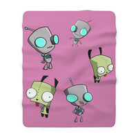 Invader Zim Pink Many Gir Sherpa Fleece Blanket