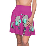 Invader Zim Fuschia Women's Skater Skirt