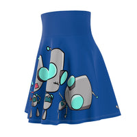 Invader Zim Blue Women's Skater Skirt