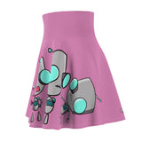 Invader Zim Pink Women's Skater Skirt