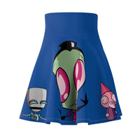 Invader Zim Blue Women's Skater Skirt