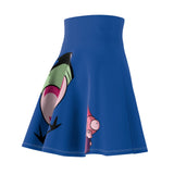 Invader Zim Blue Women's Skater Skirt