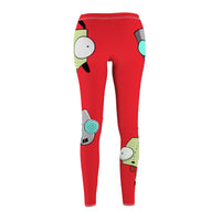 Invader Zim Red Gir Women's Cut & Sew Casual Leggings