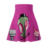 Invader Zim Fuschia Women's Skater Skirt