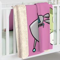 Invader Zim Pink Many Gir Sherpa Fleece Blanket
