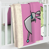 Invader Zim Pink Many Gir Sherpa Fleece Blanket