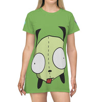 Invader Zim Green Gir T-Shirt Dress