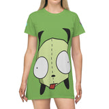 Invader Zim Green Gir T-Shirt Dress