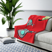 Invader Zim Red Many Gir Sherpa Fleece Blanket
