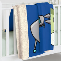 Invader Zim Blue Many Gir Sherpa Fleece Blanket