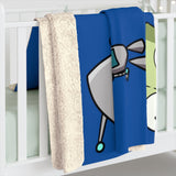 Invader Zim Blue Many Gir Sherpa Fleece Blanket