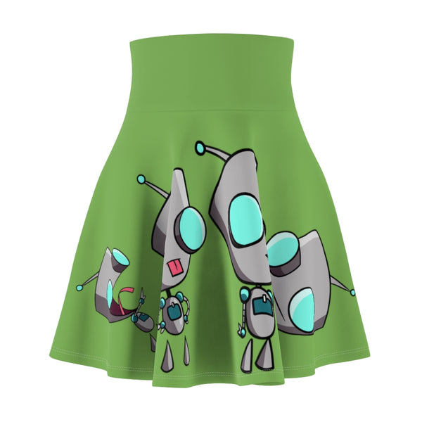 Invader Zim Green Women's Skater Skirt