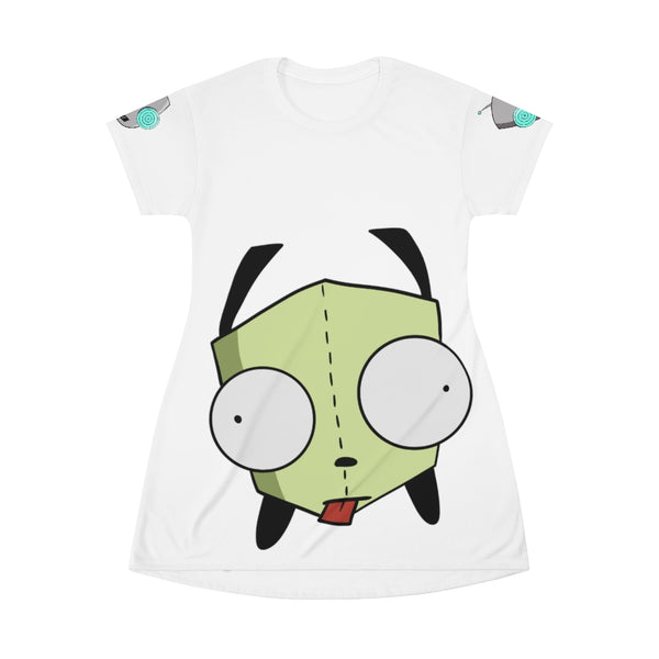 Invader Zim White Gir T-Shirt Dress